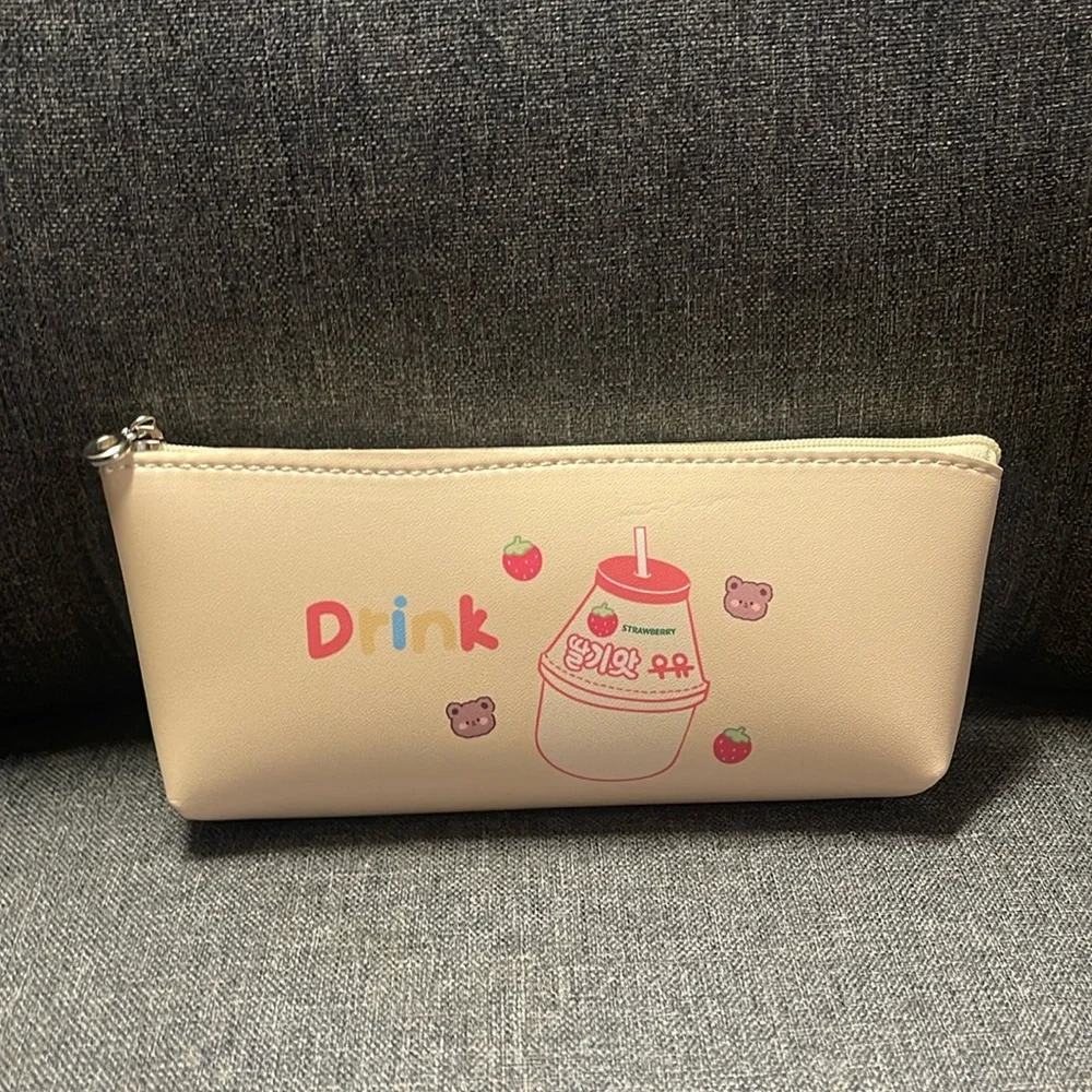 Cute Strawberry & Bear Pencil Pouch